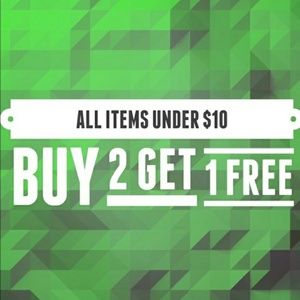 Buy 2 get 1 FREE!! ($10 and under) 🙌